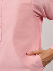 Ethnic Woven Design Kurta & Trousers With Nehru Jacket