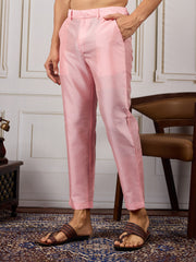 Ethnic Woven Design Kurta & Trousers With Nehru Jacket