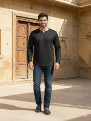 Round Neck Above Knee Straight Kurta