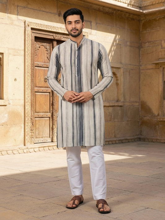 Printed Mandarin Collar Kurta Sets