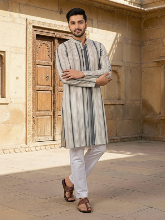 Printed Mandarin Collar Kurta Sets