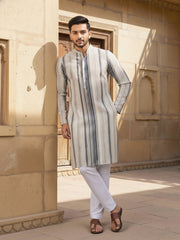 Printed Mandarin Collar Kurta Sets