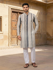 Printed Mandarin Collar Kurta Sets