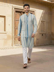 Printed Mandarin Collar Kurta Sets
