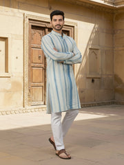 Printed Mandarin Collar Kurta Sets