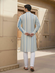 Printed Mandarin Collar Kurta Sets