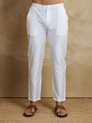 Men Embroidered Mandarin Collar Kurta & Trousers