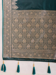 Woven Ethnic Motifs Zari Design Saree With Blouse