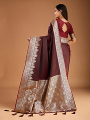 Woven Design Saree With Blouse
