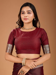 Woven Design Saree With Blouse