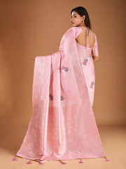 Floral Woven Design Saree With Blouse