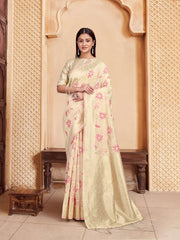 Zari Woven Design Saree With Blouse Piece