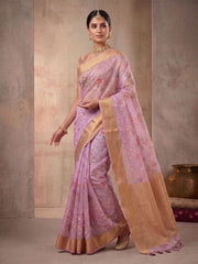 Ethnic Motifs Chikankari Organza Saree