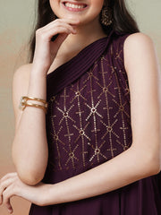 Girls Embroidered Maxi Ethnic Dress