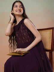 Girls Embroidered Maxi Ethnic Dress