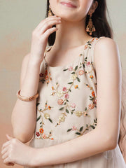 Girls Embroidered Fit & Flared Ethnic Dresses