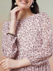 Girls Printed Maxi Ethnic Dresses