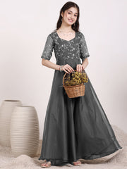 Girls Embroidered Ethnic Maxi Dresses
