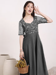 Girls Embroidered Ethnic Maxi Dresses