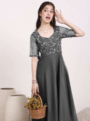 Girls Embroidered Ethnic Maxi Dresses