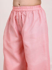 Girls Chevron Embroidered A-Line Kurta With Palazzos