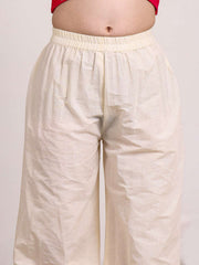 Girls Chevron Embroidered A-Line Kurta With Palazzos