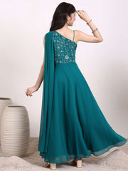 Girls Embroidered Fit and Flare Ethnic Dresses