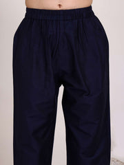 Girls Ethnic Motifs Embroidered Angrakha Kurta With Trousers