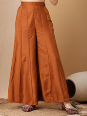 Girls Ethnic Motifs Embroidered Regular Sequinned Kurti with Palazzos