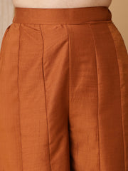 Girls Ethnic Motifs Embroidered Regular Sequinned Kurti with Palazzos