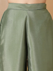 Girls Floral Embroidered Regular Thread Work Kurta with Palazzos