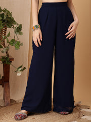 Girls Ethnic Motifs Embroidered A-Line Kurta with Palazzos