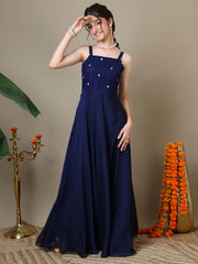 Girls Embroidered A-Line Ethnic Dresses