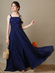 Girls Embroidered A-Line Ethnic Dresses