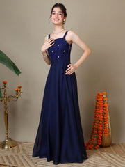 Girls Embroidered A-Line Ethnic Dresses