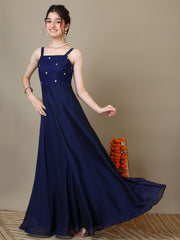 Girls Embroidered A-Line Ethnic Dresses