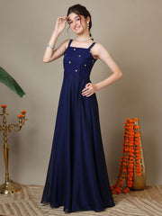 Girls Embroidered A-Line Ethnic Dresses