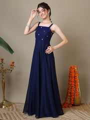 Girls Embroidered A-Line Ethnic Dresses