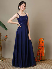 Girls Embroidered A-Line Ethnic Dresses