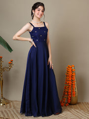 Girls Embroidered A-Line Ethnic Dresses