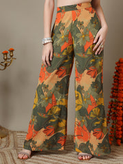 Girls Floral Printed Kurta with Palazzos