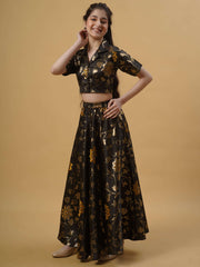 Girls Floral Printed Ready to Wear Lehenga With Choli