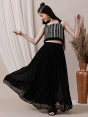 Girls Embroidered Ready to Wear Lehenga