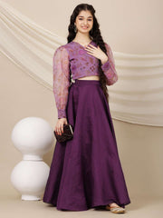 Girls Printed Ready to Wear Lehenga & Choli