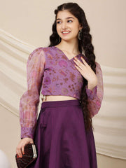 Girls Printed Ready to Wear Lehenga & Choli