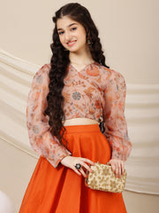 Girls Printed Ready to Wear Lehenga