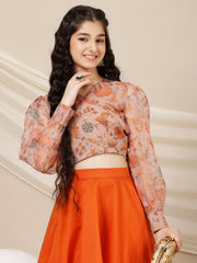 Girls Printed Ready to Wear Lehenga