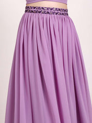 Girls Embroidered Sequinned Ready to Wear Lehenga & Blouse