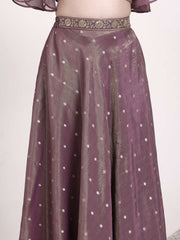 Girls Embroidered Sequinned Ready to Wear Lehenga & Blouse