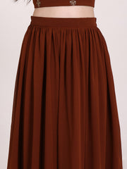 Girls Embroidered Thread Work Ready to Wear Lehenga